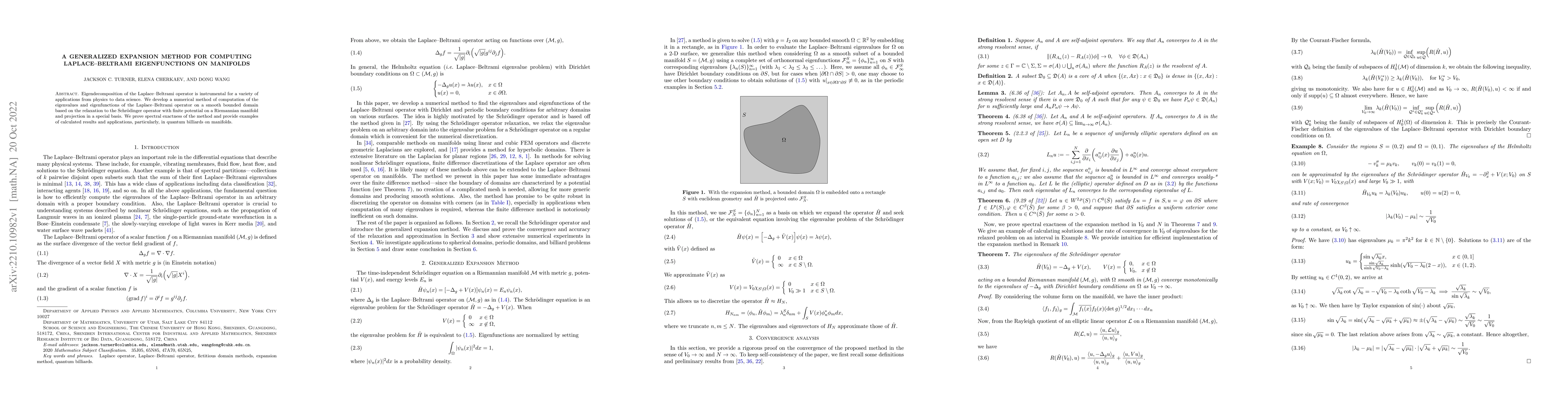 Thumbnail for A generalized expansion method for computing Laplace-Beltrami
  eigenfunctions on manifolds