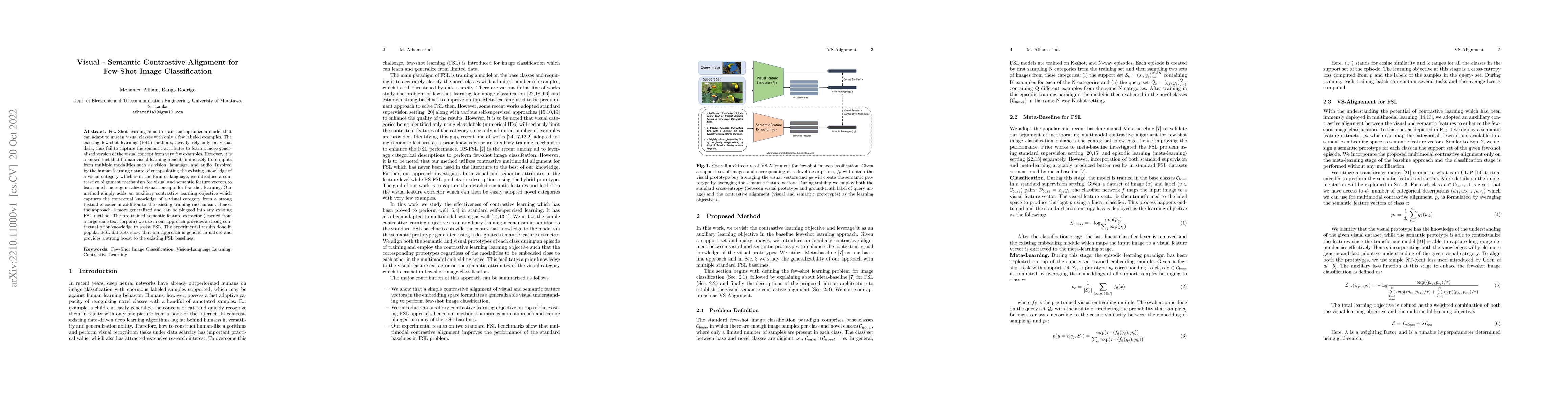 Thumbnail for Visual-Semantic Contrastive Alignment for Few-Shot Image Classification