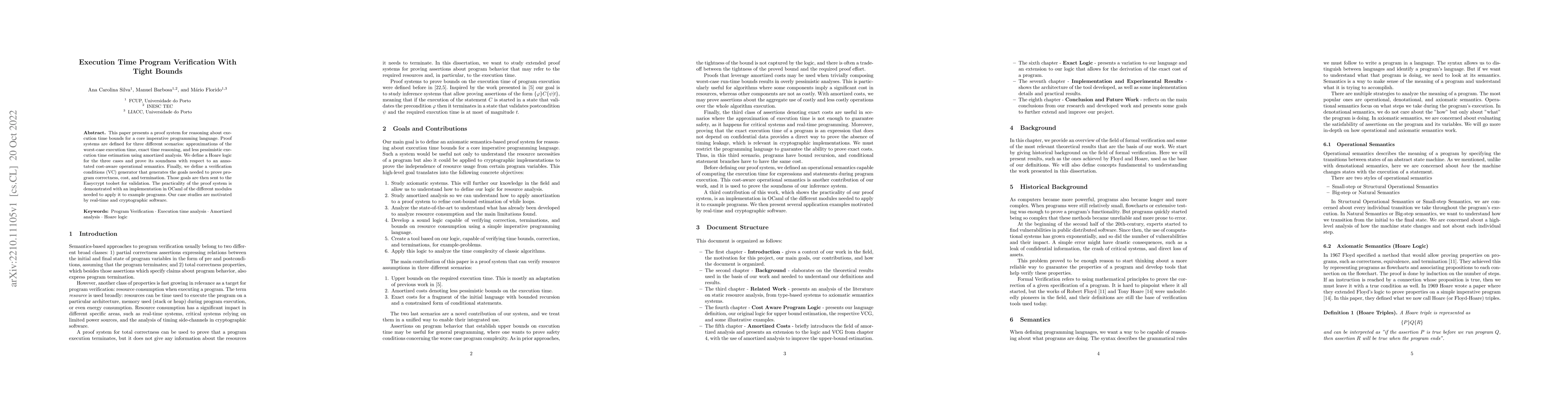Thumbnail for Execution Time Program Verification With Tight Bounds
