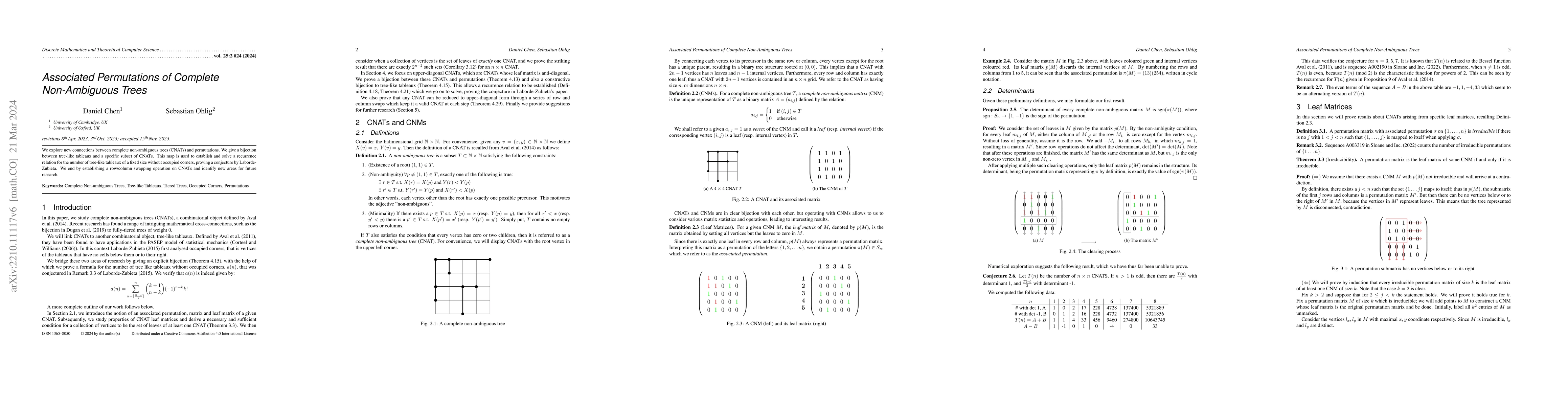 Thumbnail for Associated Permutations of Complete Non-Ambiguous Trees
