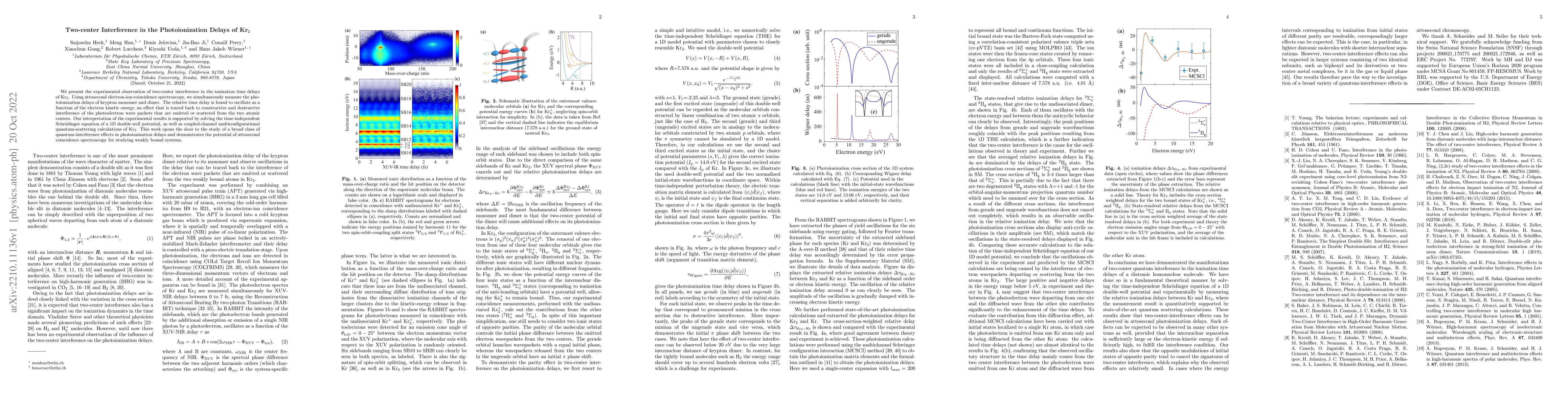 Thumbnail for Two-center Interference in the Photoionization Delays of Kr2