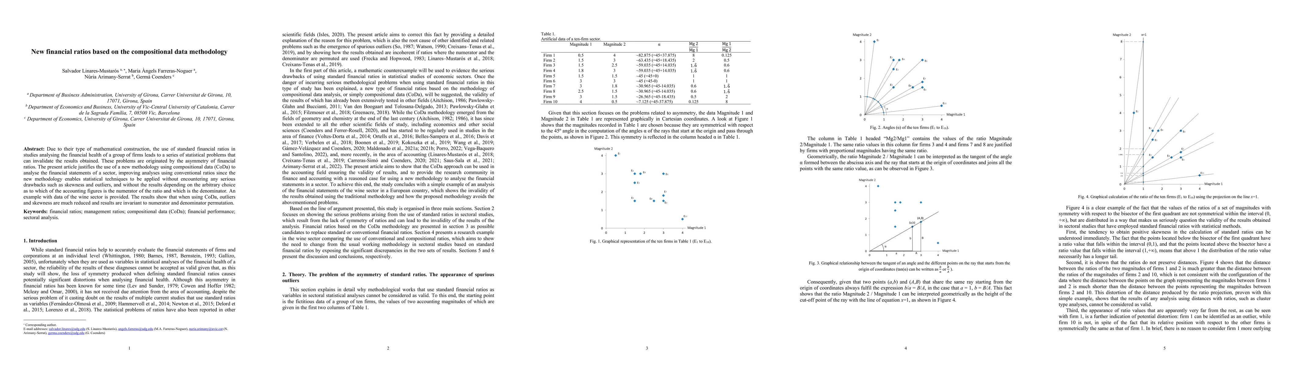 Thumbnail for New financial ratios based on the compositional data methodology