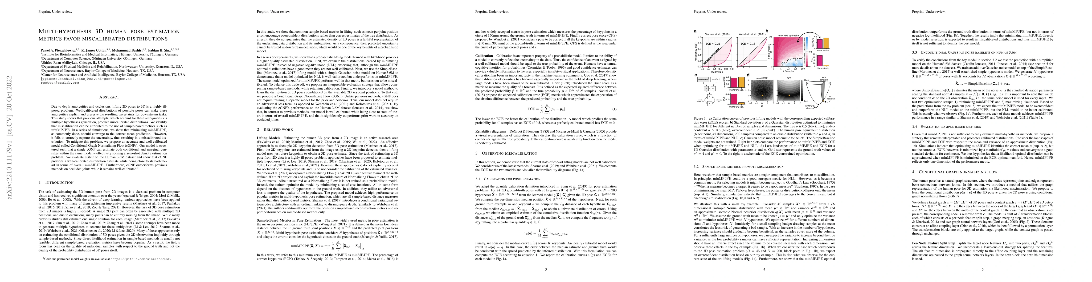 Thumbnail for Multi-hypothesis 3D human pose estimation metrics favor miscalibrated
  distributions