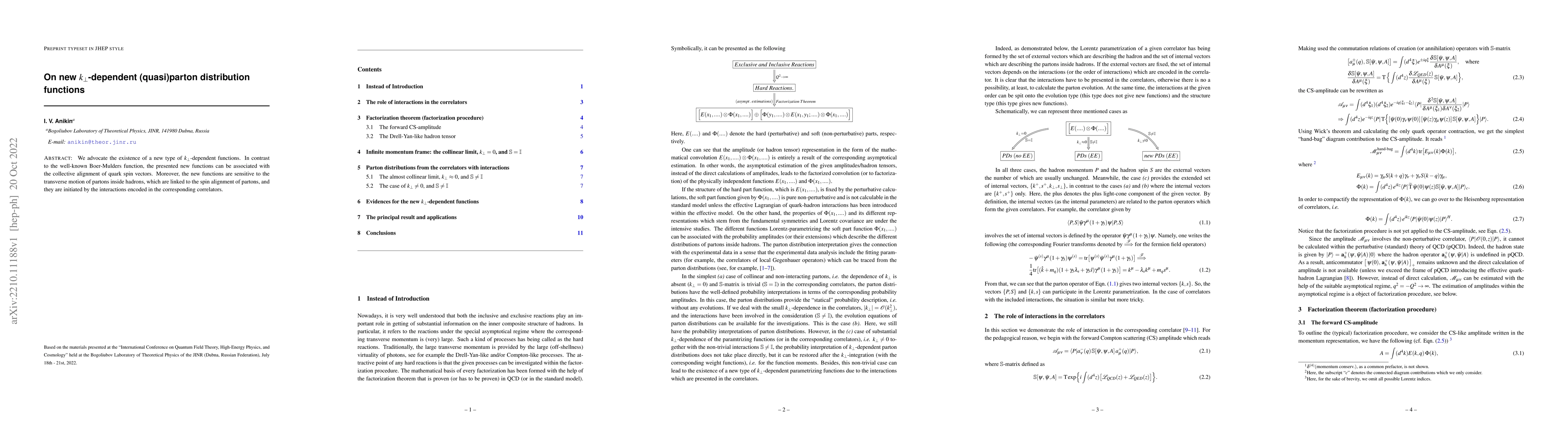 Thumbnail for On new $k_\perp$-dependent (quasi)parton distribution functions