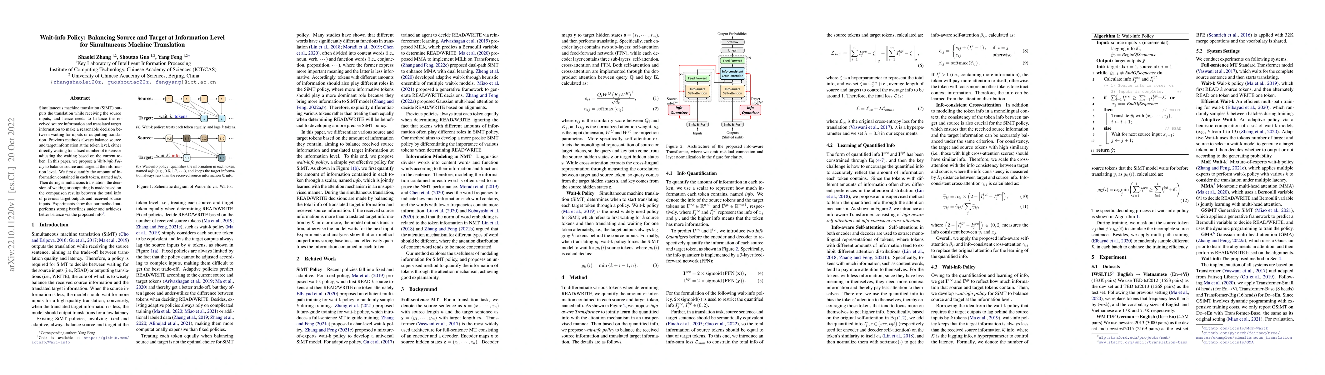 Thumbnail for Wait-info Policy: Balancing Source and Target at Information Level for
  Simultaneous Machine Translation