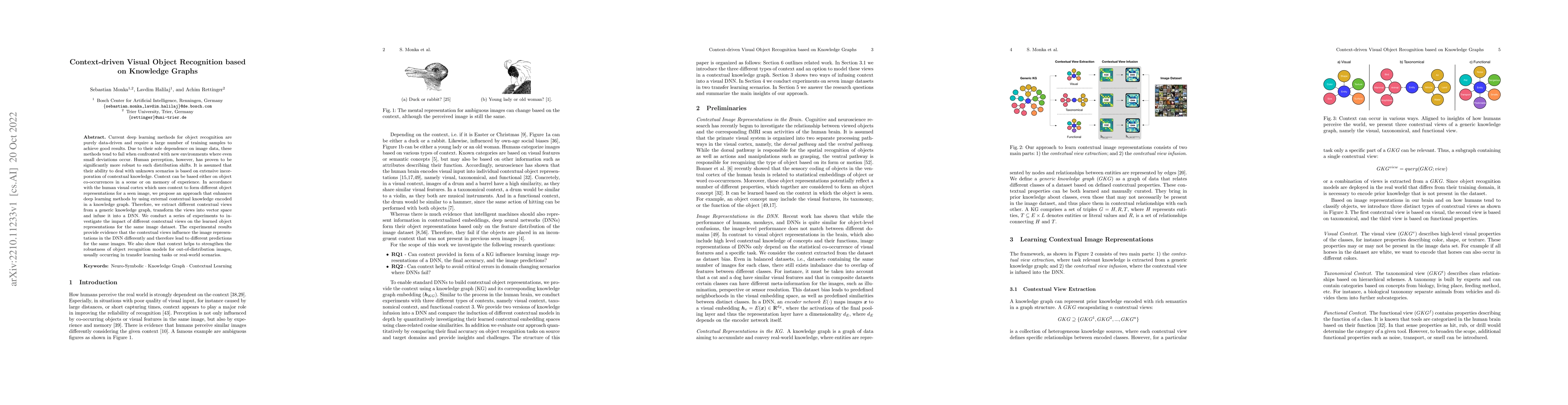 Thumbnail for Context-driven Visual Object Recognition based on Knowledge Graphs