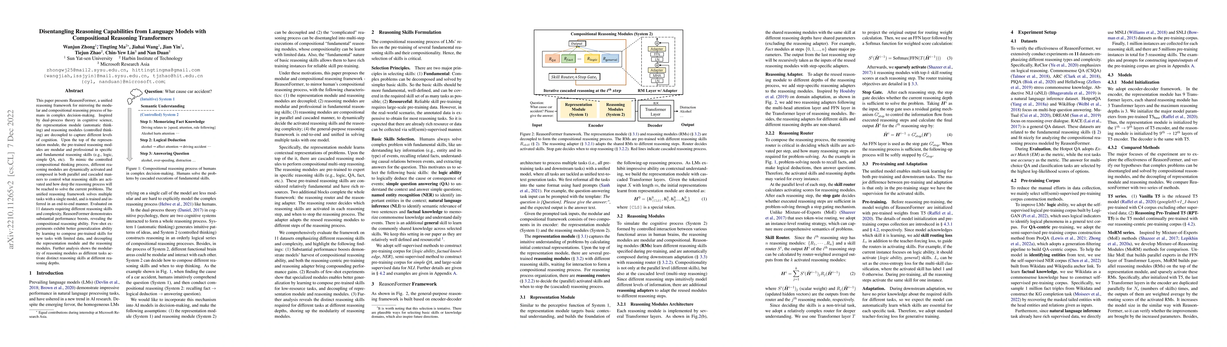 Thumbnail for Disentangling Reasoning Capabilities from Language Models with
  Compositional Reasoning Transformers