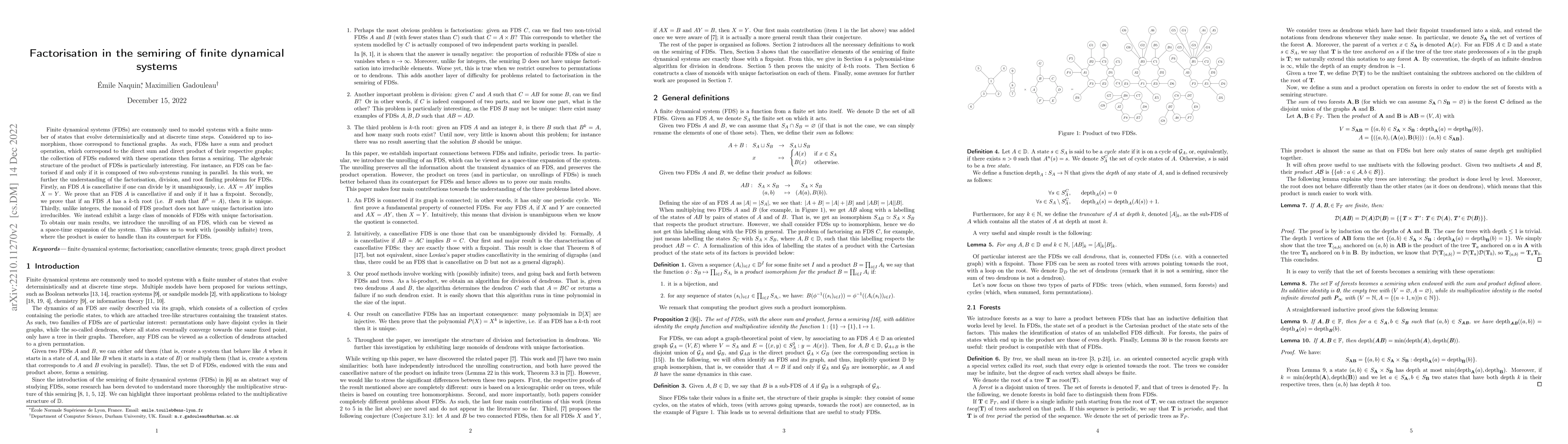 Thumbnail for Factorisation in the semiring of finite dynamical systems