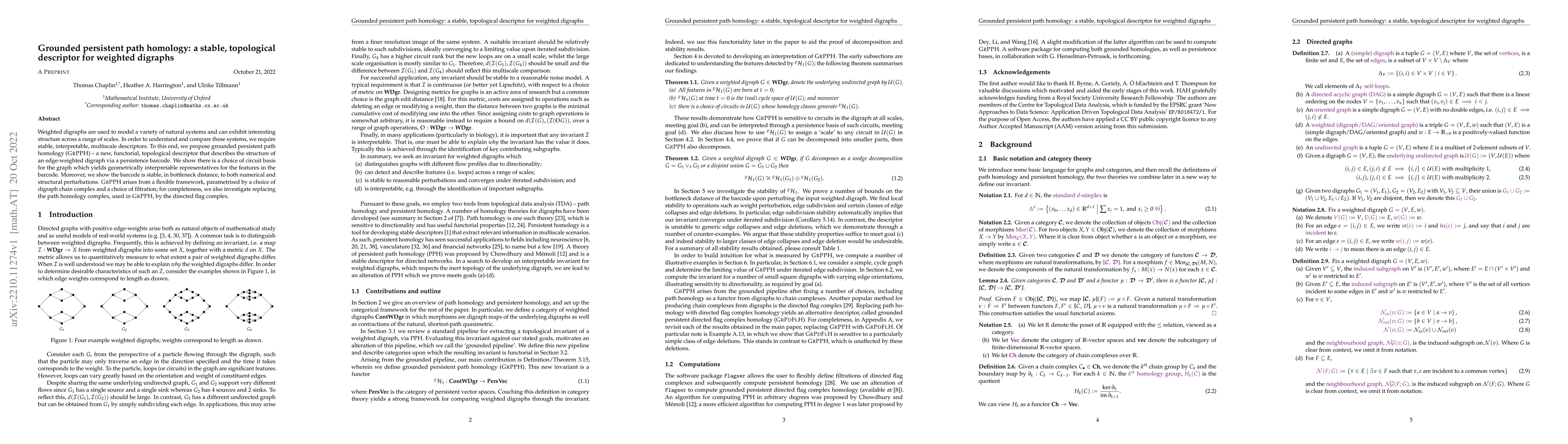 Thumbnail for Grounded persistent path homology: a stable, topological descriptor for
  weighted digraphs