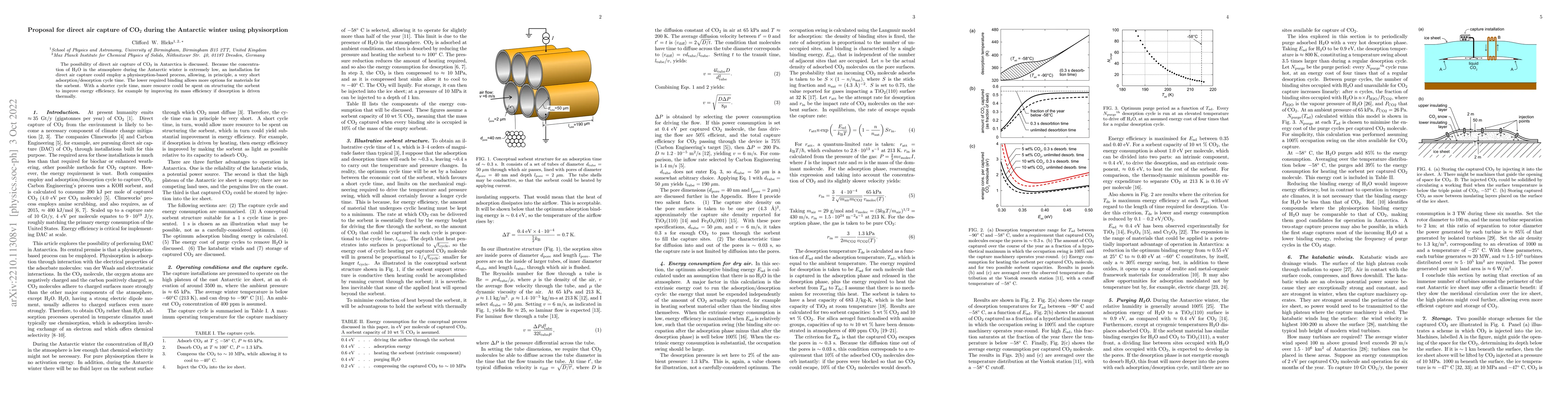 Thumbnail for Proposal for direct air capture of CO$_2$ during the Antarctic winter
  using physisorption