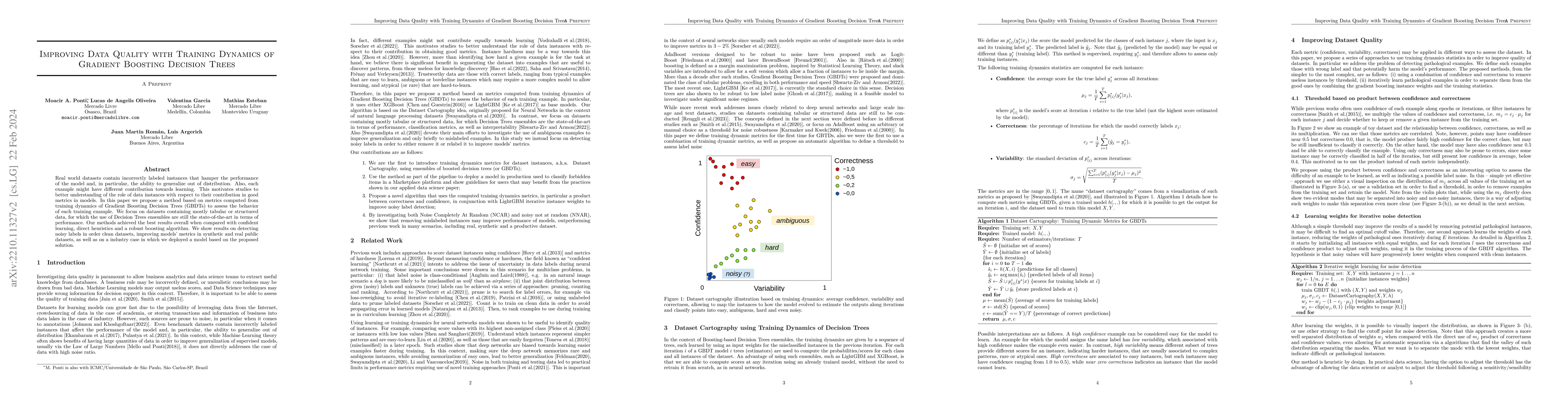 Thumbnail for Improving Data Quality with Training Dynamics of Gradient Boosting
  Decision Trees