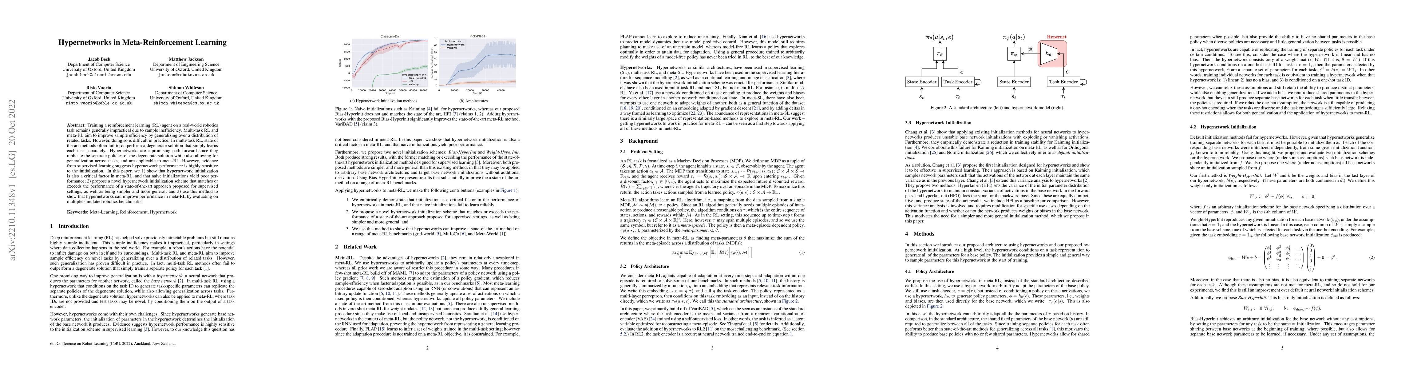 Thumbnail for Hypernetworks in Meta-Reinforcement Learning