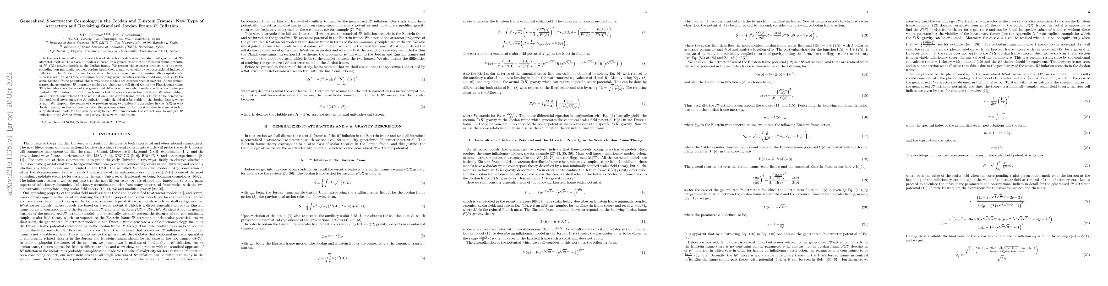 Thumbnail for Generalized $R^p$-attractor Cosmology in the Jordan and Einstein Frames:
  New Type of Attractors and Revisiting Standard Jordan Frame $R^p$ Inflation