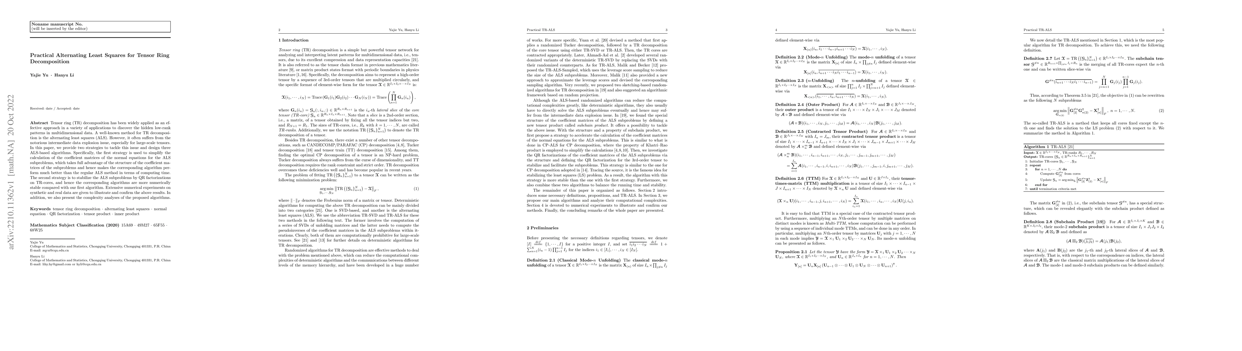 Thumbnail for Practical Alternating Least Squares for Tensor Ring Decomposition