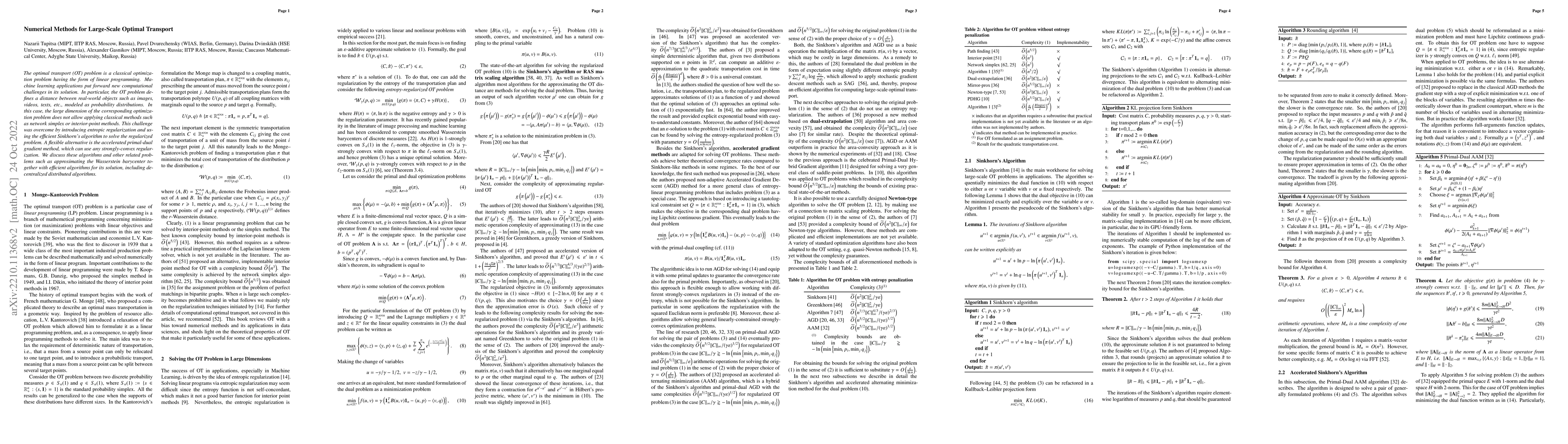 Thumbnail for Numerical Methods for Large-Scale Optimal Transport