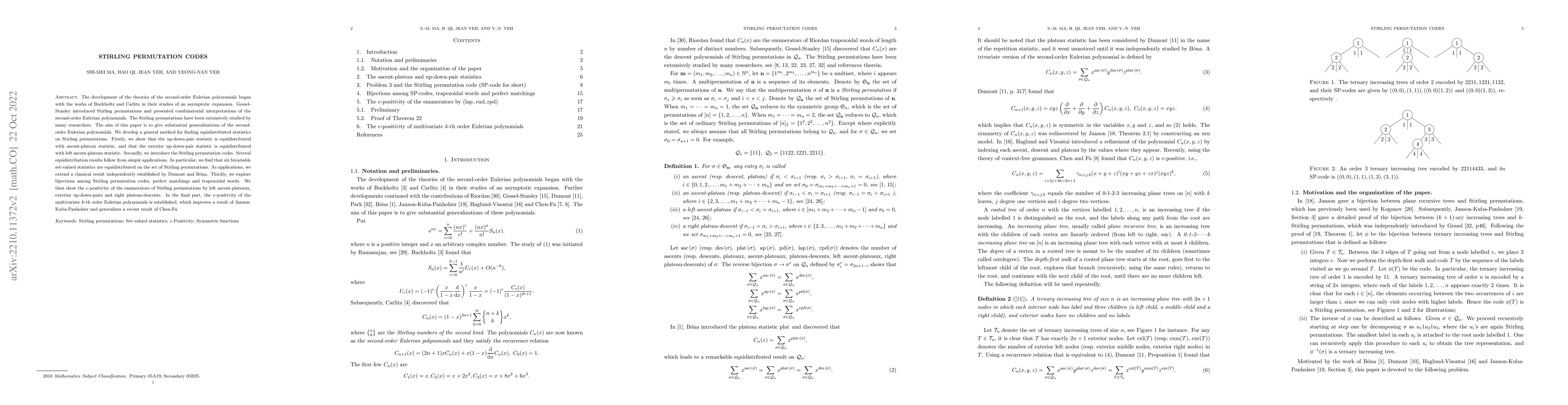 Thumbnail for Stirling permutation codes