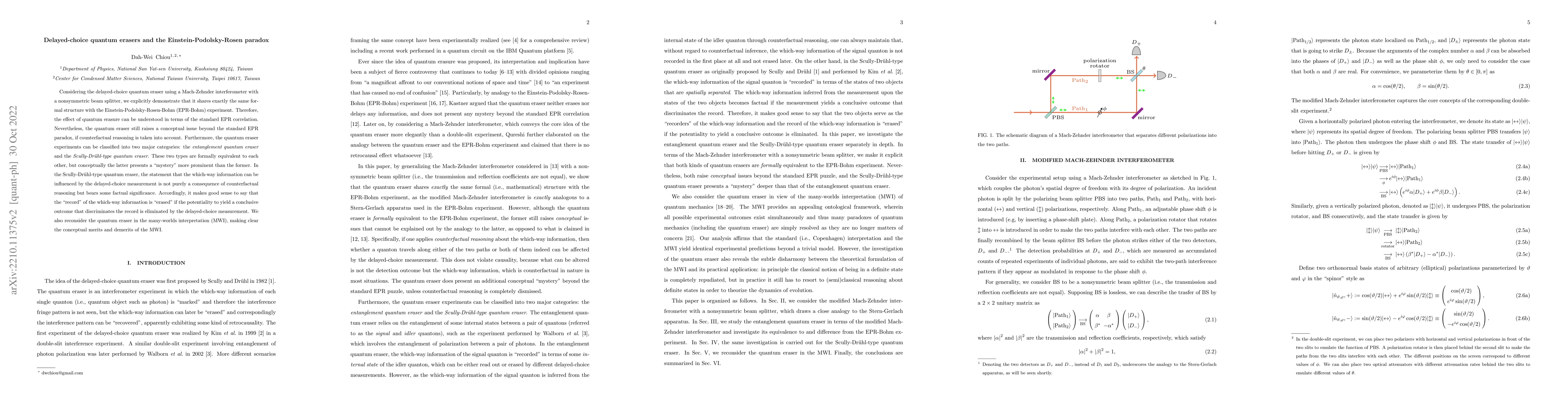 Thumbnail for Delayed-choice quantum erasers and the Einstein-Podolsky-Rosen paradox