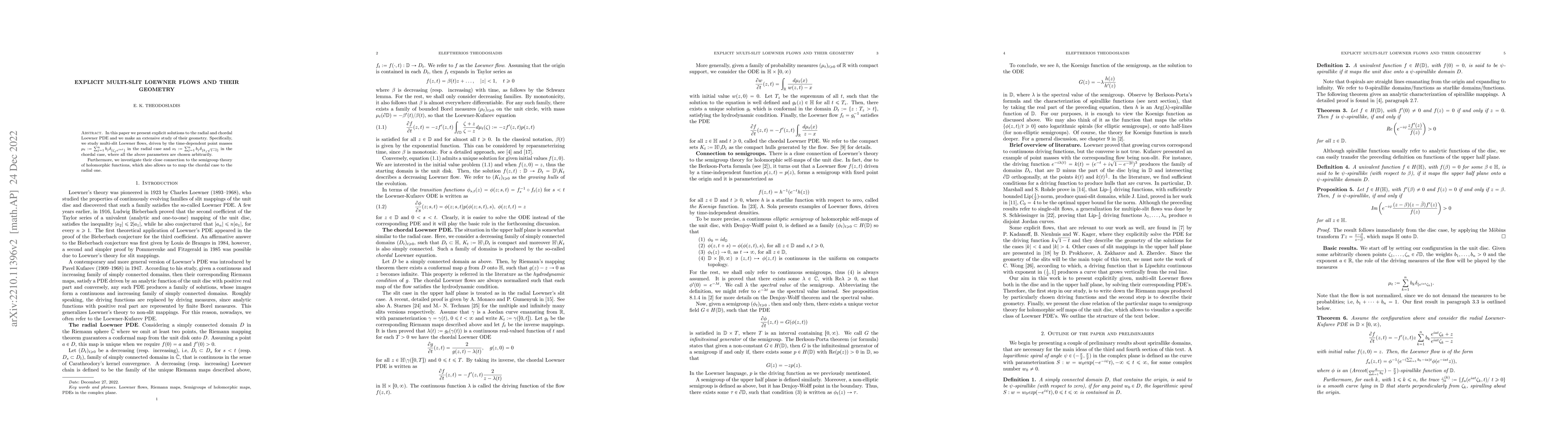 Thumbnail for Explicit multi-slit Loewner flows and their geometry