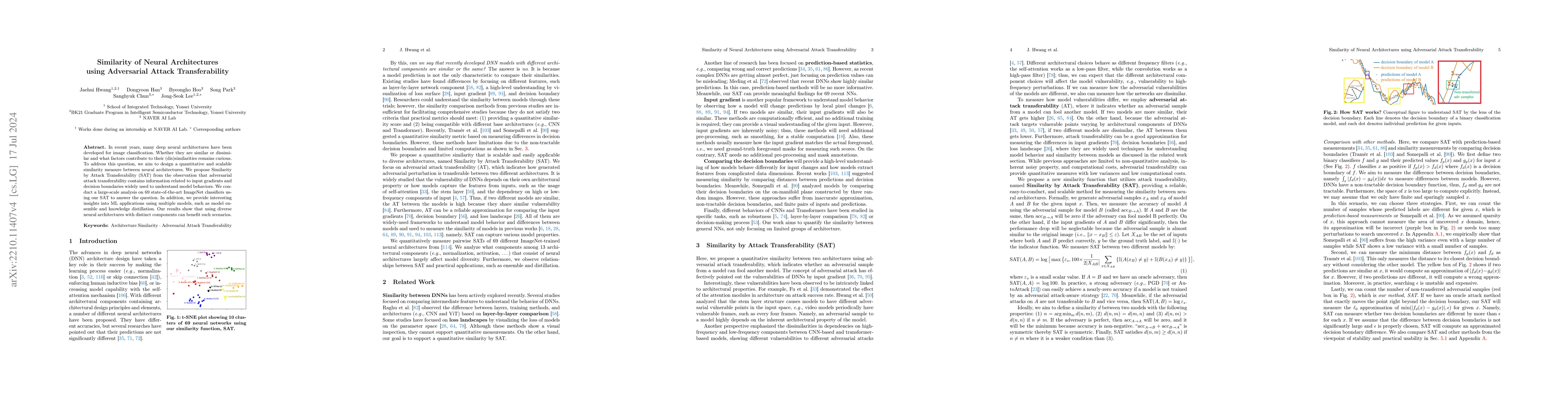 Thumbnail for Similarity of Neural Architectures using Adversarial Attack
  Transferability