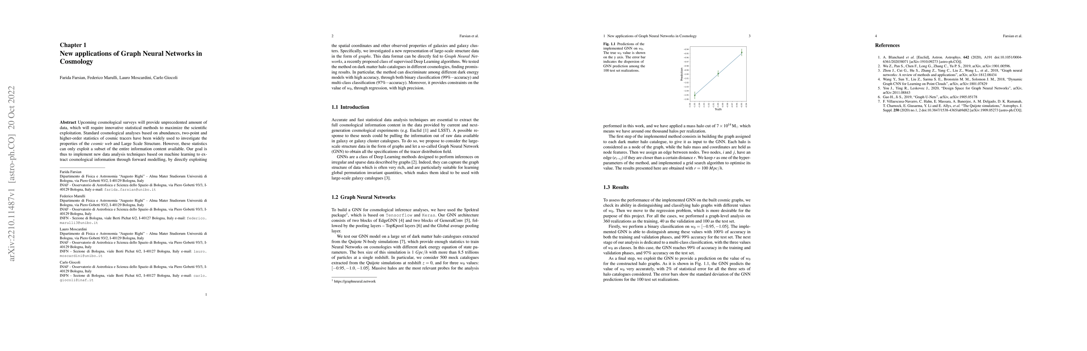 Thumbnail for New applications of Graph Neural Networks in Cosmology