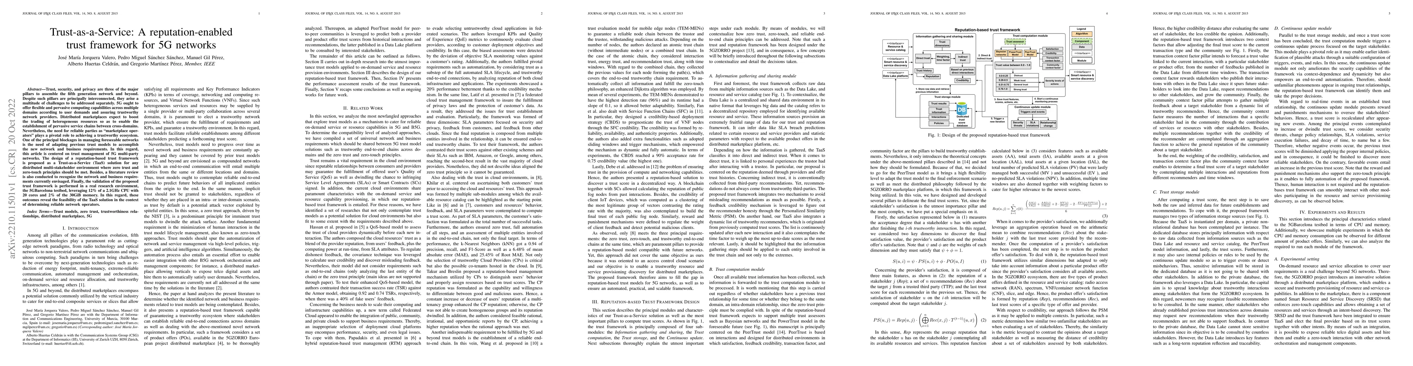 Thumbnail for Trust-as-a-Service: A reputation-enabled trust framework for 5G networks