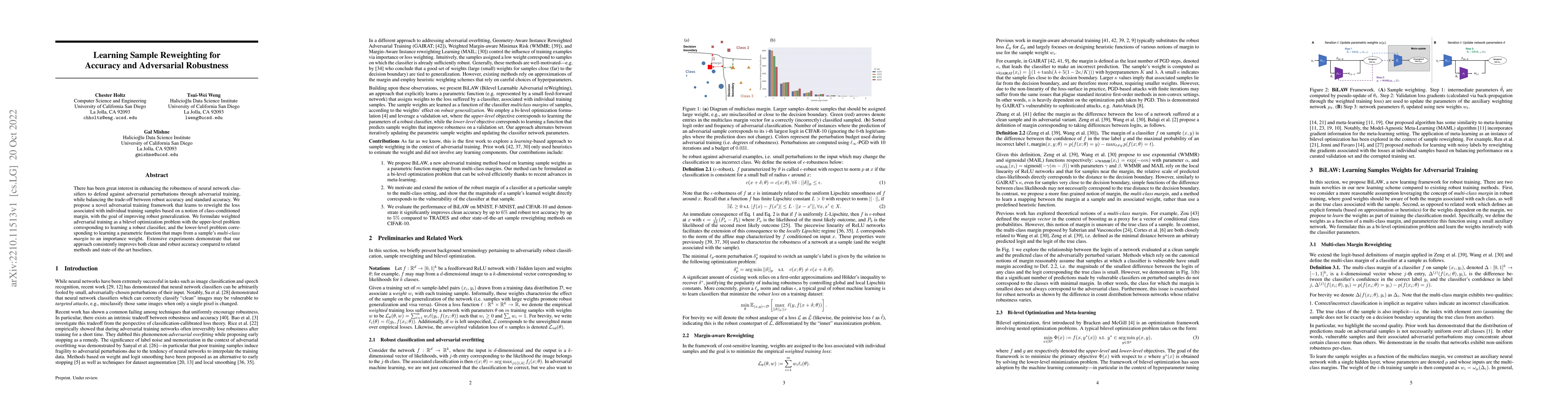 Thumbnail for Learning Sample Reweighting for Accuracy and Adversarial Robustness