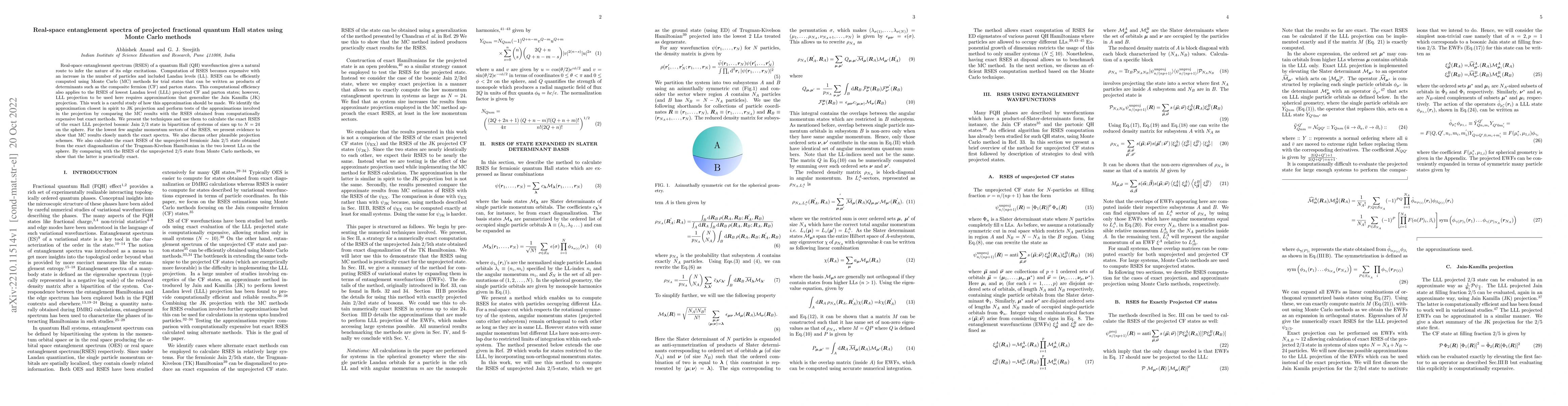 Thumbnail for Real-space entanglement spectra of projected fractional quantum Hall
  states using Monte Carlo methods