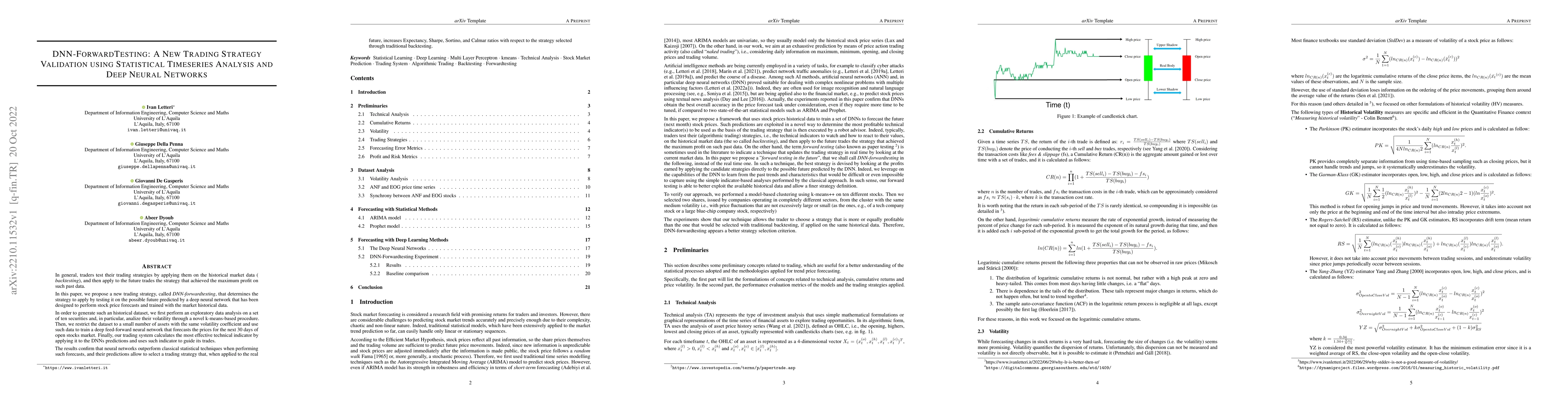 Thumbnail for DNN-ForwardTesting: A New Trading Strategy Validation using Statistical
  Timeseries Analysis and Deep Neural Networks