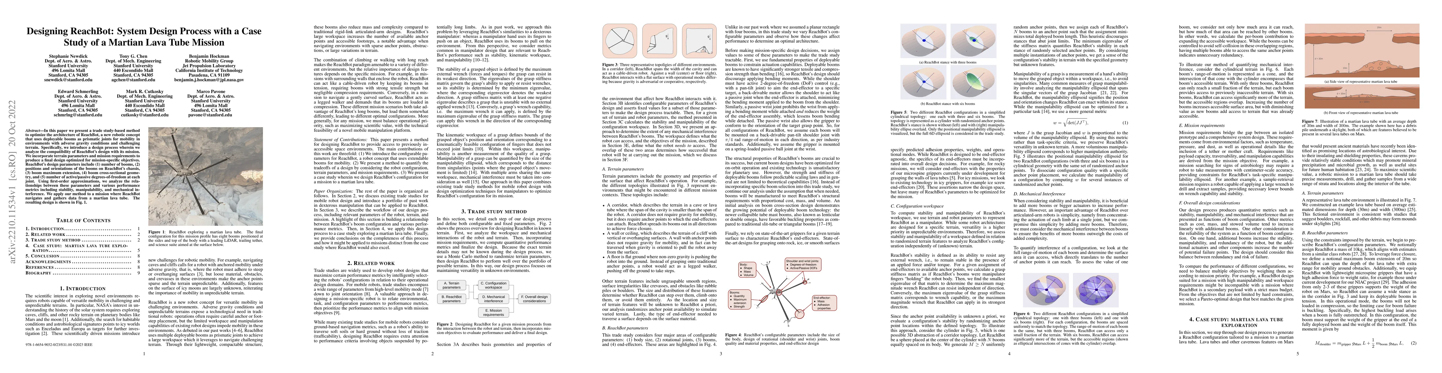 Thumbnail for Designing ReachBot: System Design Process with a Case Study of a Martian
  Lava Tube Mission