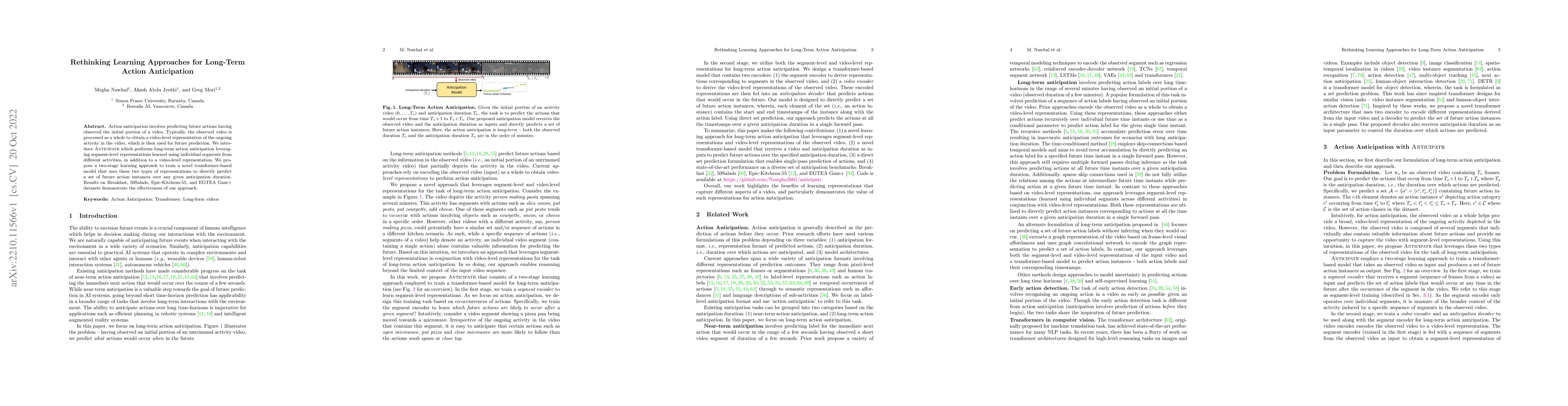 Thumbnail for Rethinking Learning Approaches for Long-Term Action Anticipation