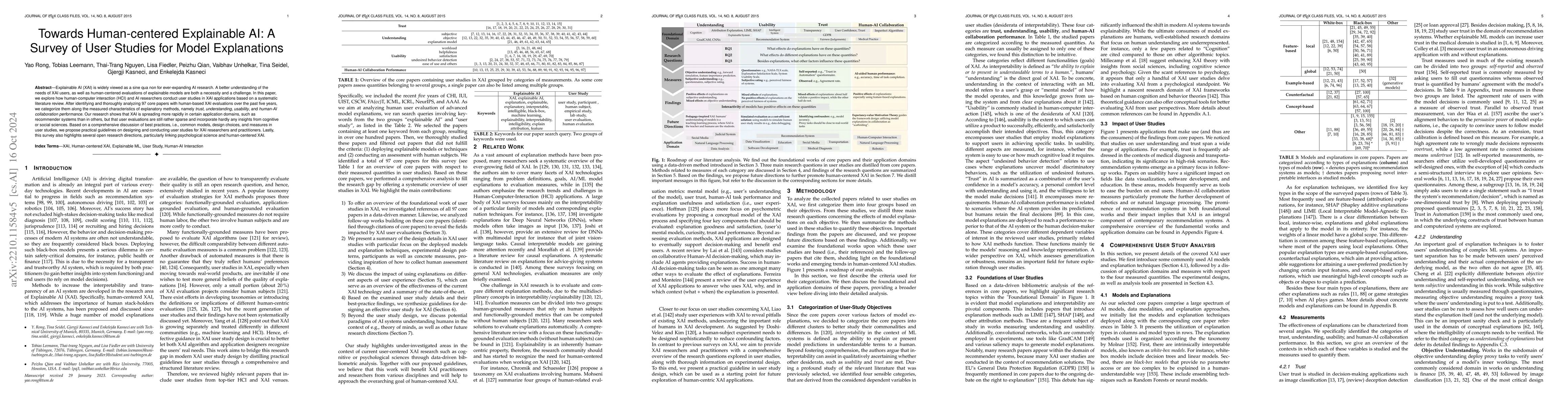 Thumbnail for Towards Human-centered Explainable AI: A Survey of User Studies for
  Model Explanations