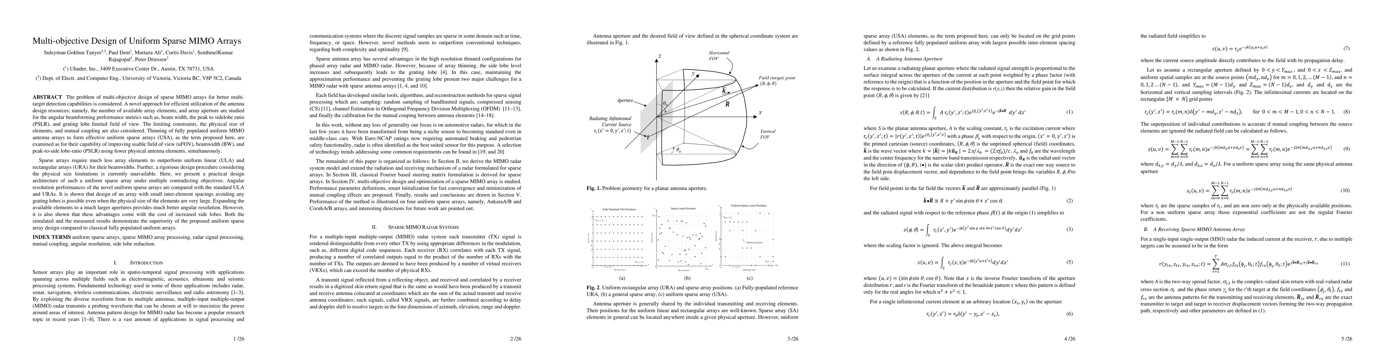 Thumbnail for Multi-objective Design of Uniform Sparse MIMO Arrays