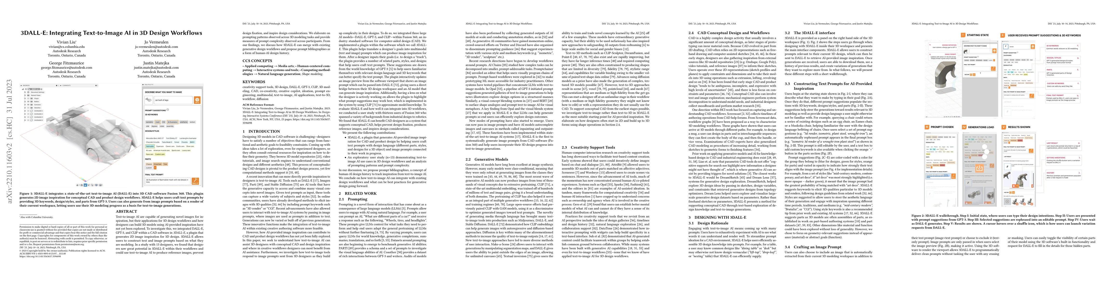 Thumbnail for 3DALL-E: Integrating Text-to-Image AI in 3D Design Workflows