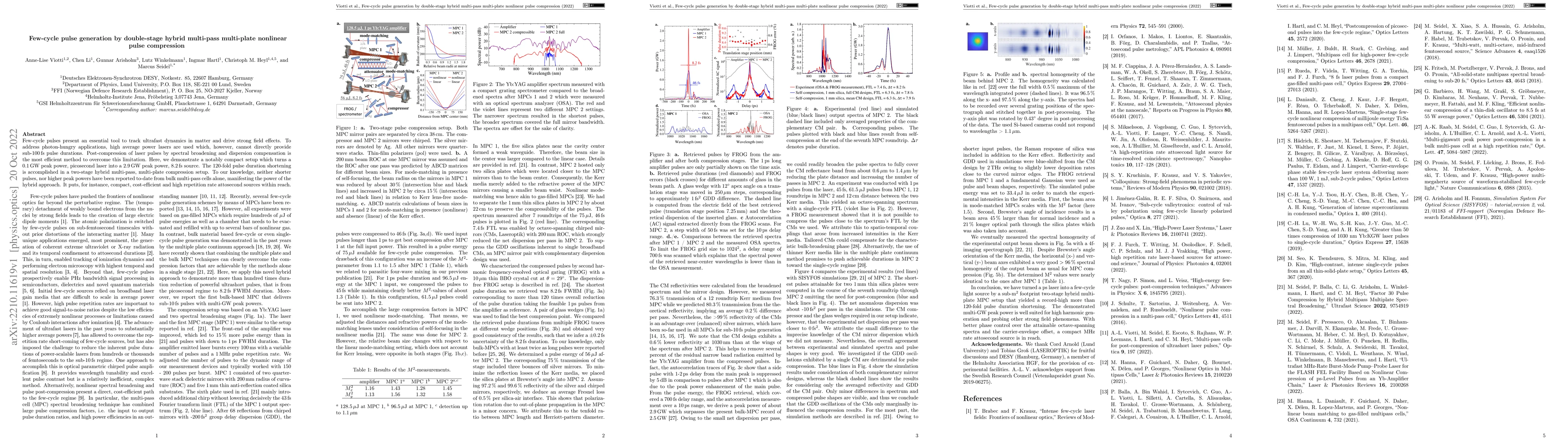 Thumbnail for Few-cycle pulse generation by double-stage hybrid multi-pass multi-plate
  nonlinear pulse compression
