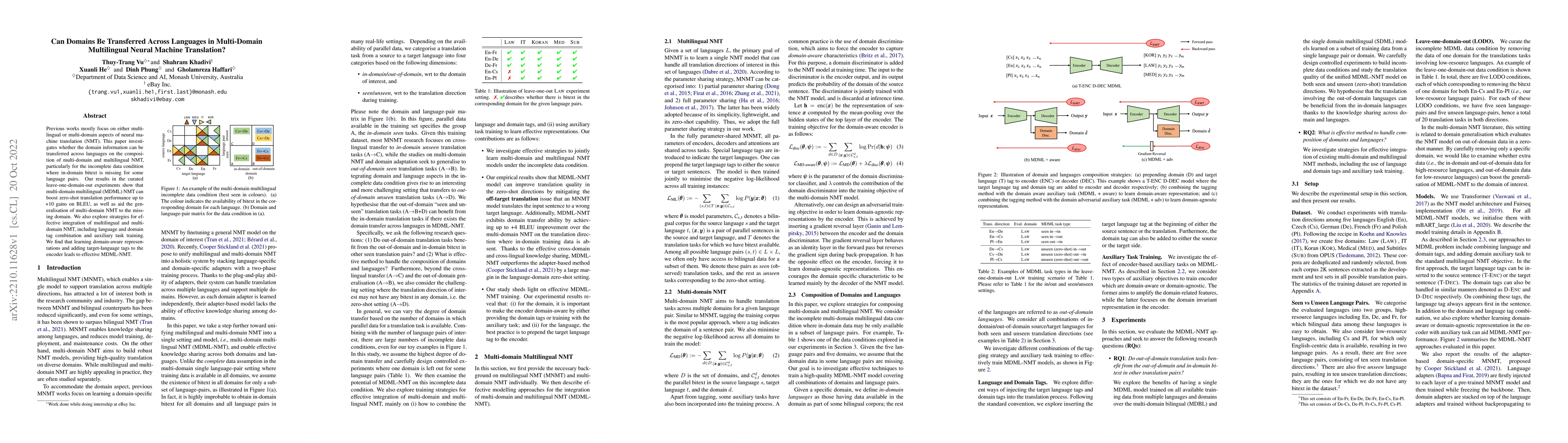 Thumbnail for Can Domains Be Transferred Across Languages in Multi-Domain Multilingual
  Neural Machine Translation?