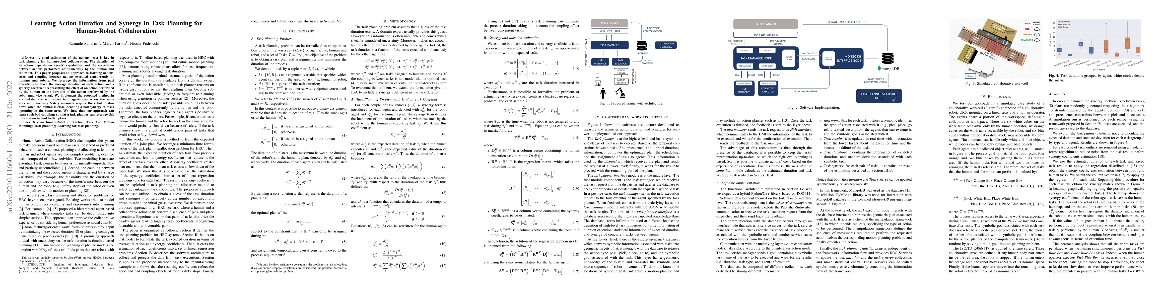 Thumbnail for Learning Action Duration and Synergy in Task Planning for Human-Robot
  Collaboration
