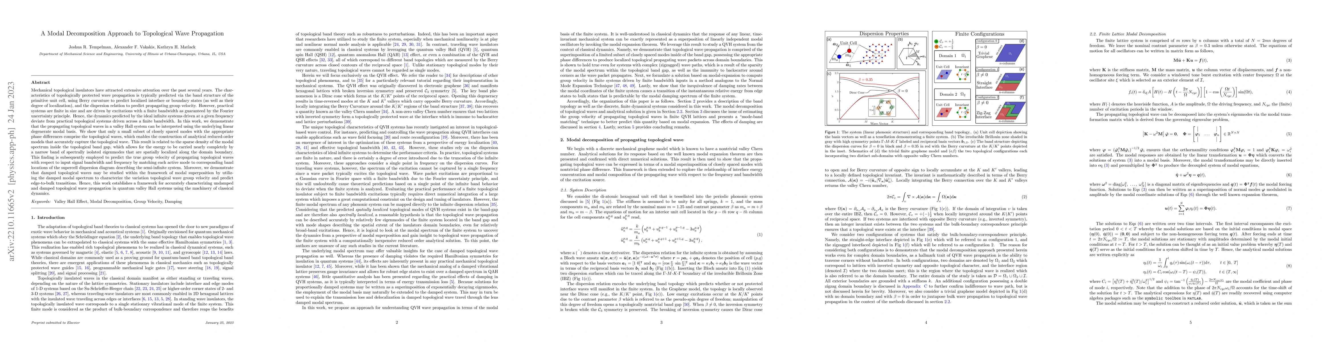 Thumbnail for A Modal Decomposition Approach to Topological Wave Propagation