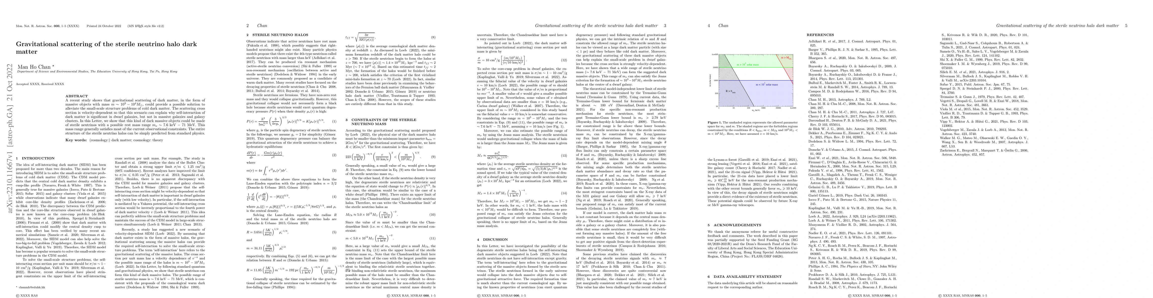 Thumbnail for Gravitational scattering of the sterile neutrino halo dark matter