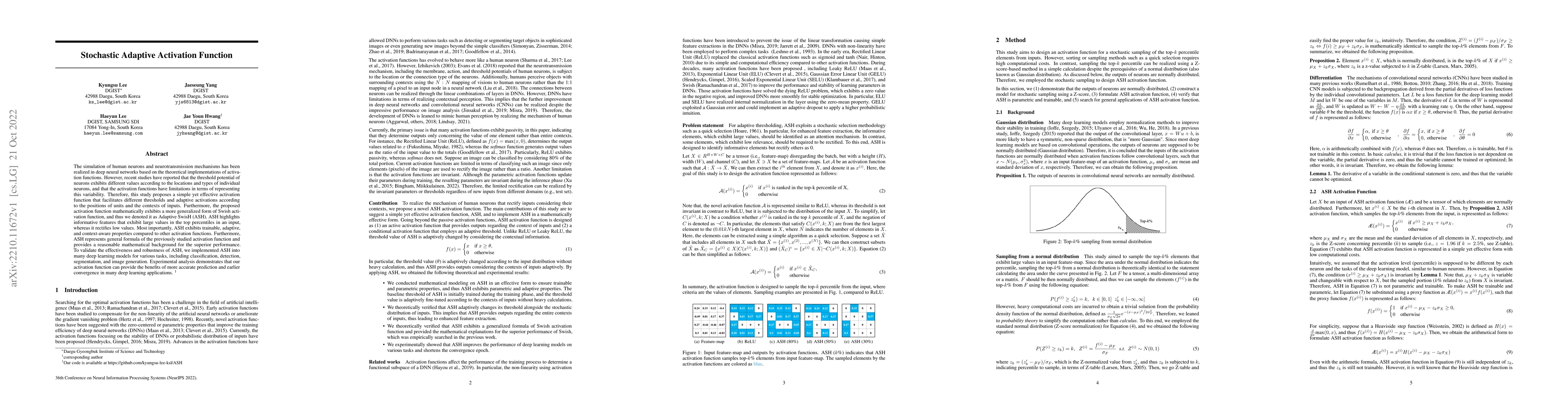 Thumbnail for Stochastic Adaptive Activation Function