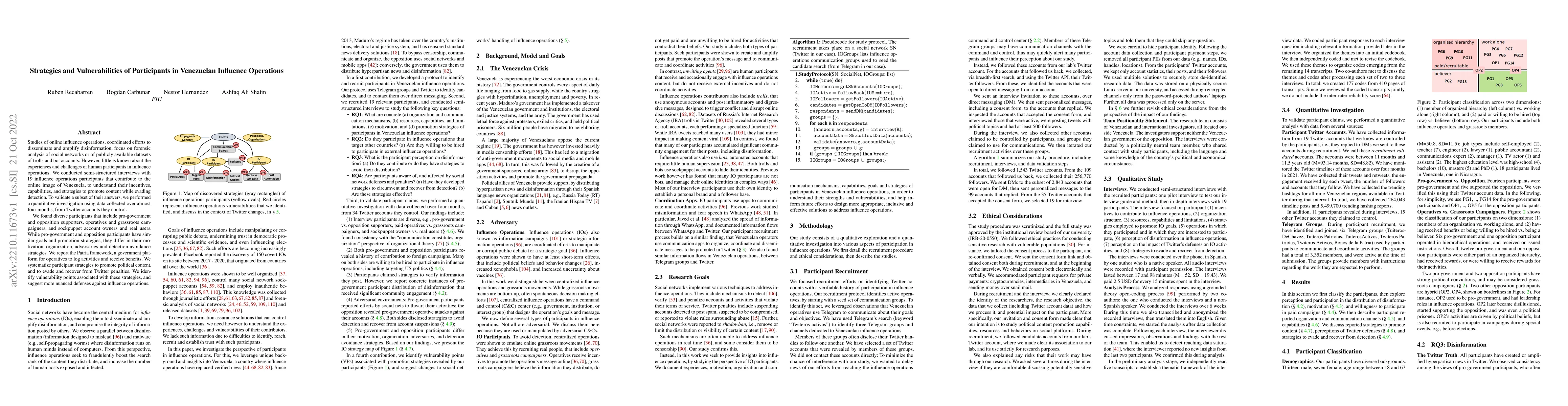 Thumbnail for Strategies and Vulnerabilities of Participants in Venezuelan Influence
  Operations