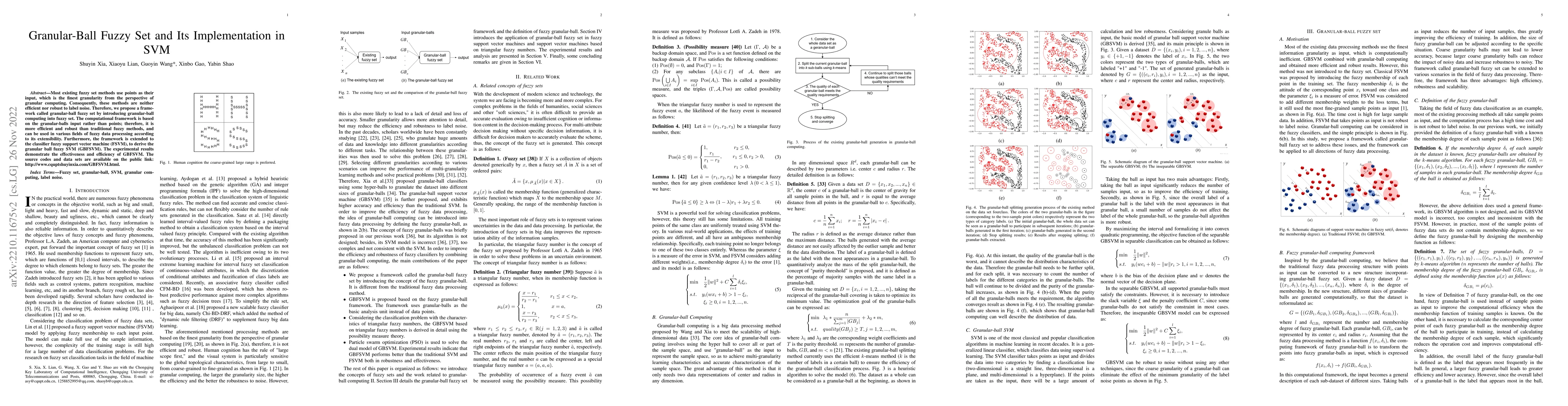 Thumbnail for Granular-Ball Fuzzy Set and Its Implementation in SVM