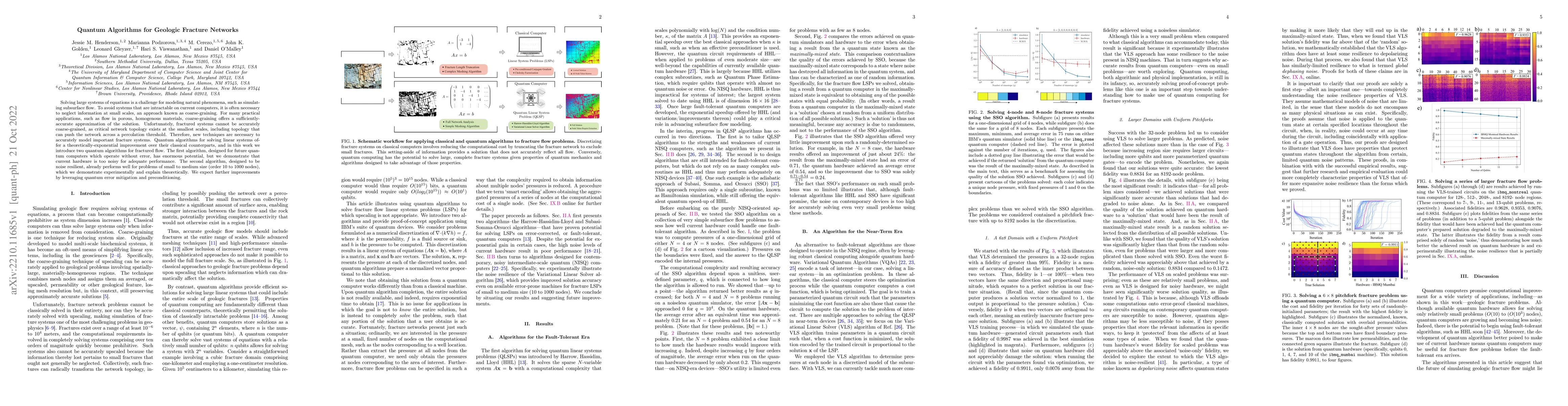 Thumbnail for Quantum Algorithms for Geologic Fracture Networks