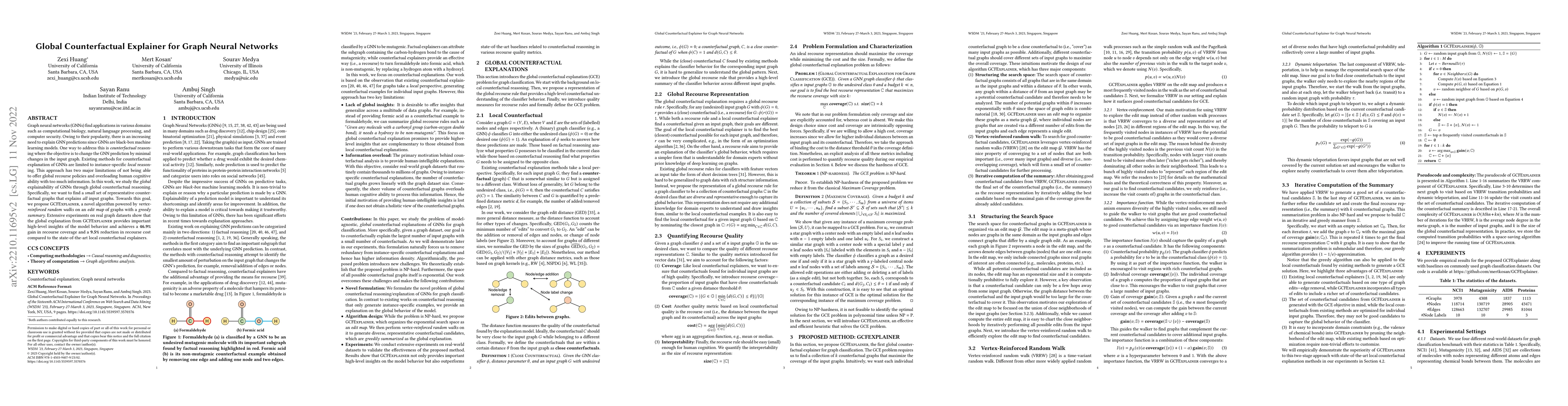 Thumbnail for Global Counterfactual Explainer for Graph Neural Networks