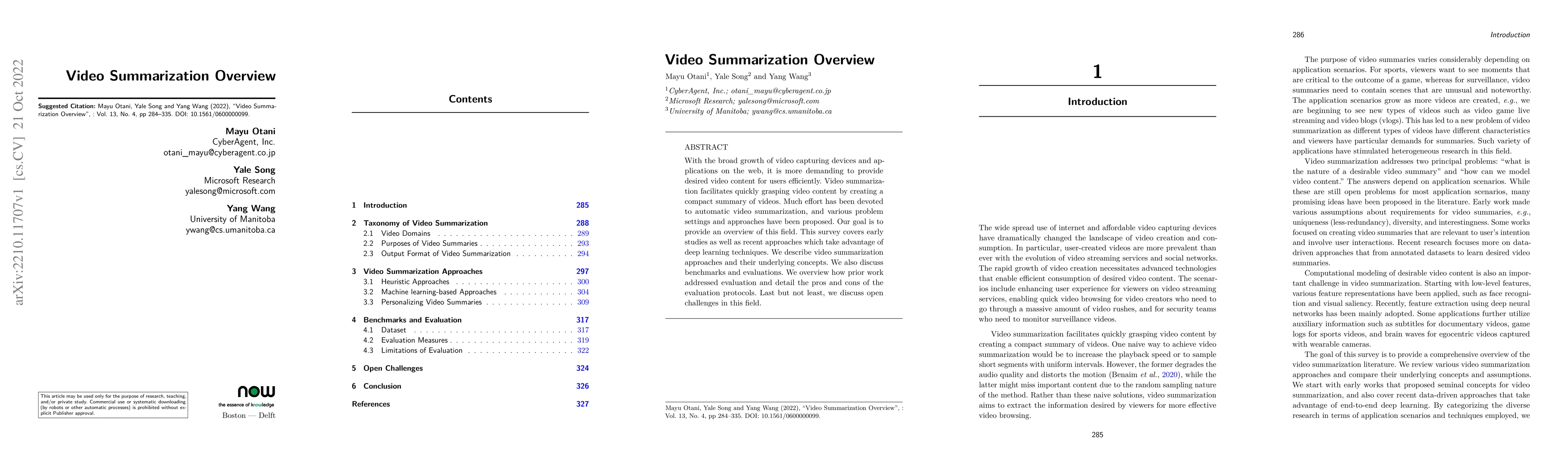 Thumbnail for Video Summarization Overview