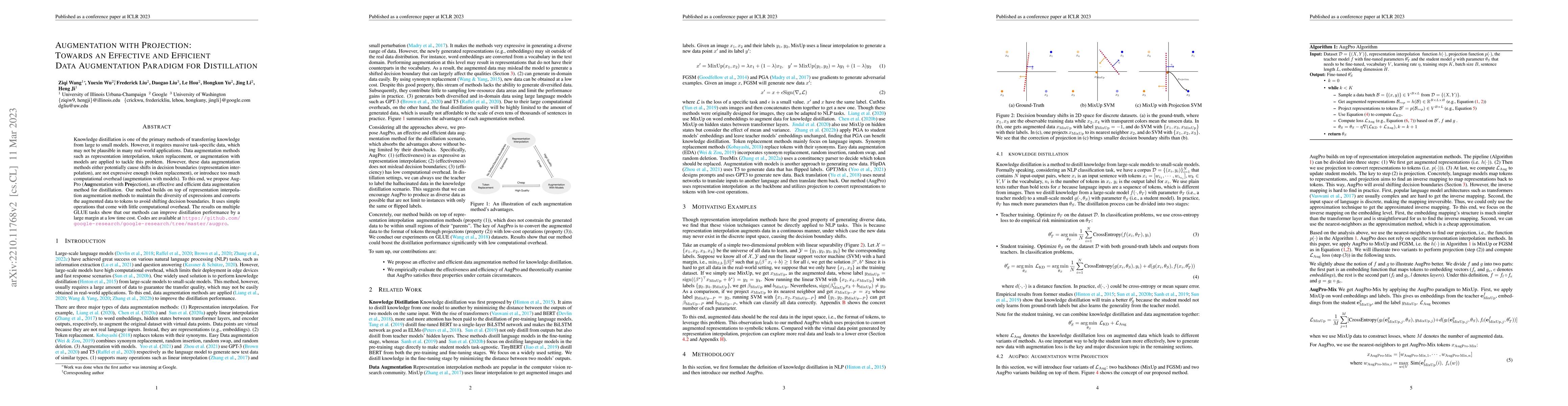Thumbnail for Augmentation with Projection: Towards an Effective and Efficient Data
  Augmentation Paradigm for Distillation