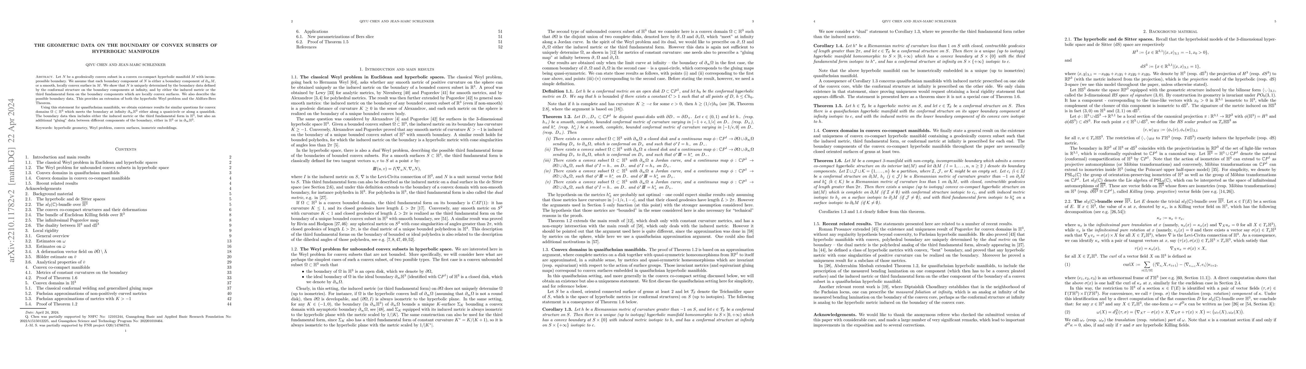 Thumbnail for The geometric data on the boundary of convex subsets of hyperbolic
  manifolds