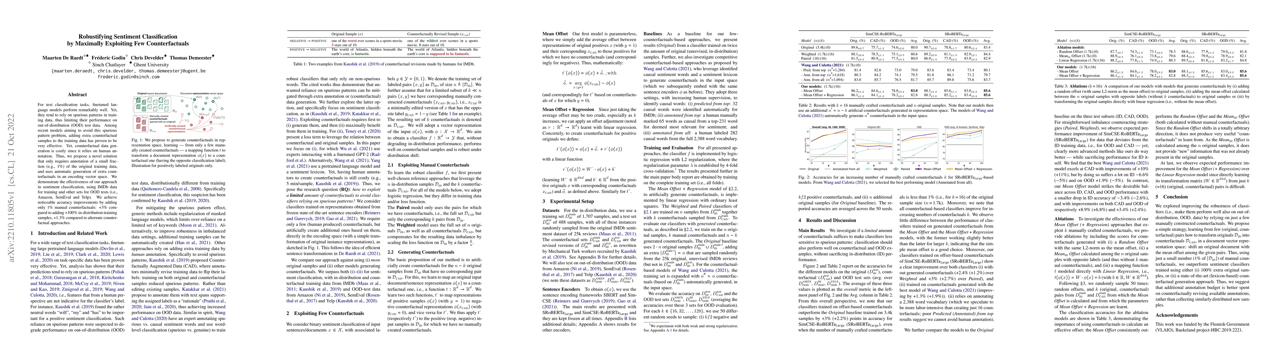 Thumbnail for Robustifying Sentiment Classification by Maximally Exploiting Few
  Counterfactuals