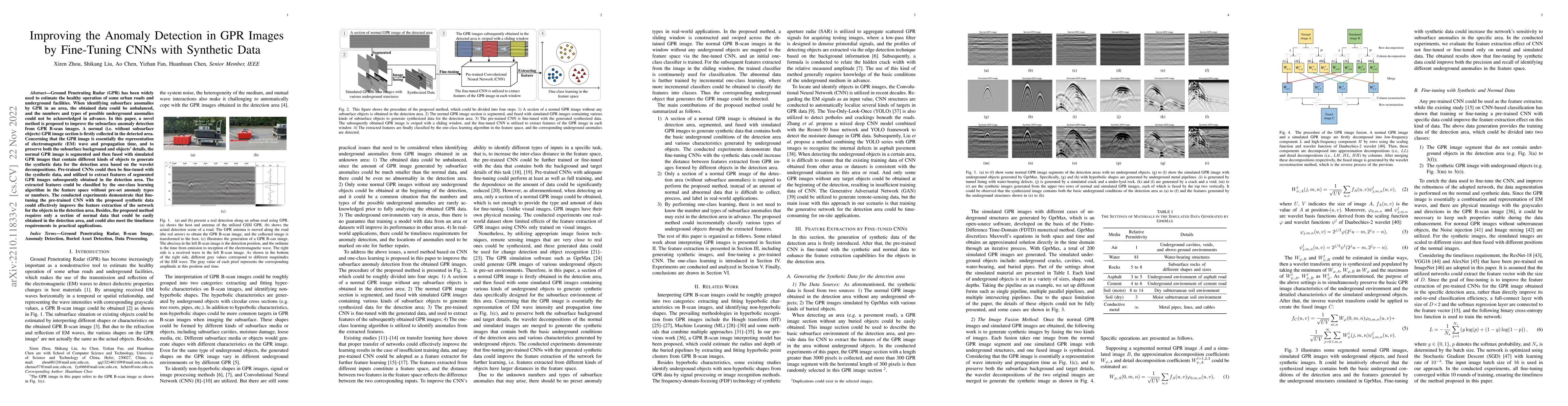 Thumbnail for Improving the Anomaly Detection in GPR Images by Fine-Tuning CNNs with
  Synthetic Data