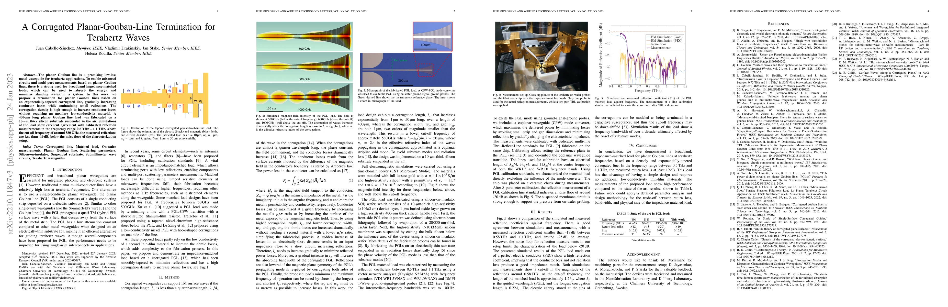 Thumbnail for A corrugated planar-Goubau-line termination for terahertz waves
