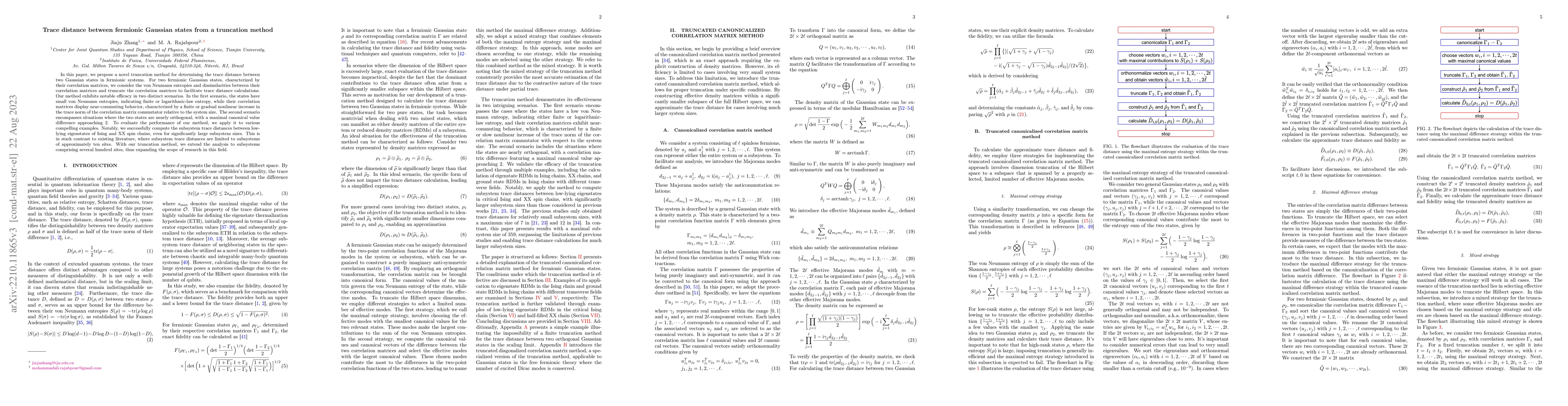 Thumbnail for Trace distance between fermionic Gaussian states from a truncation
  method